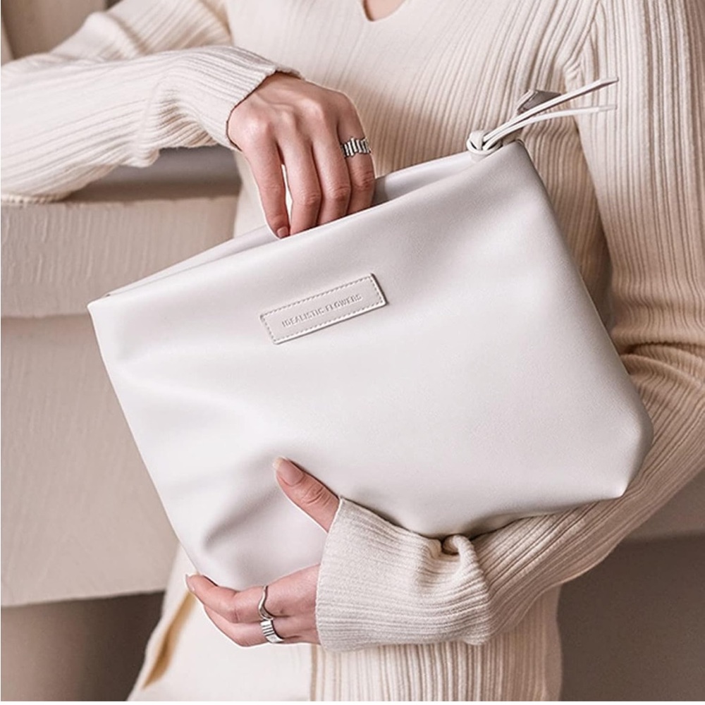 Creamy Large Makeup/Toiletries Bag
